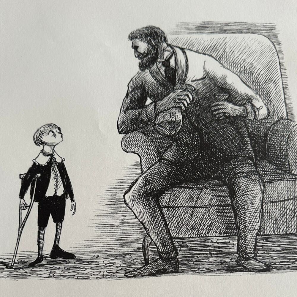Edward Gorey Lord Stipple Art Print 16x11" Graphic Illustration ~ 260217-WH 776